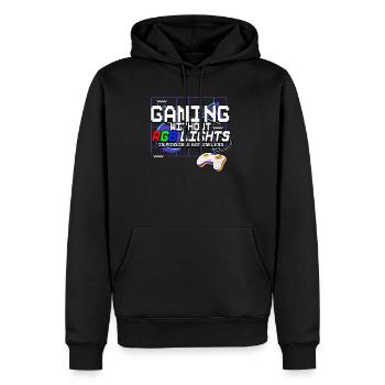 Zocken Gaming - Männer Premium Bio Hoodie - Schwarz - Vorne - Nico (187cm)