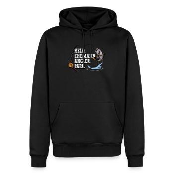 Angeln Angler Papa - Männer Premium Bio Hoodie - Schwarz - Vorne - Nico (187cm)