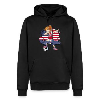 Usa Fußball - Männer Premium Bio Hoodie - Schwarz - Vorne - Nico (187cm)