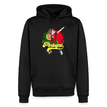Portugal Football - Sweat à capuche Premium bio Homme - noir - Devant - Nico (187cm)