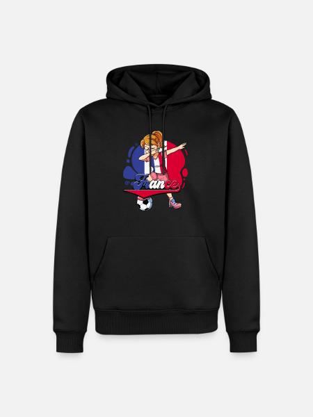 Frankreich Fußball - Männer Premium Bio Hoodie - Schwarz