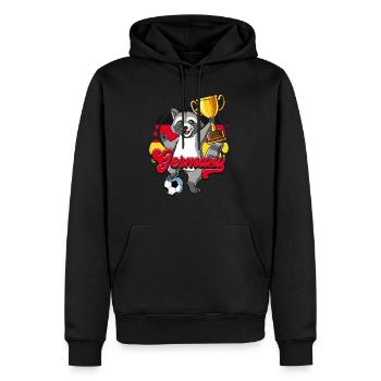 Allemagne Football - Sweat à capuche Premium bio Homme - noir - Devant - Nico (187cm)