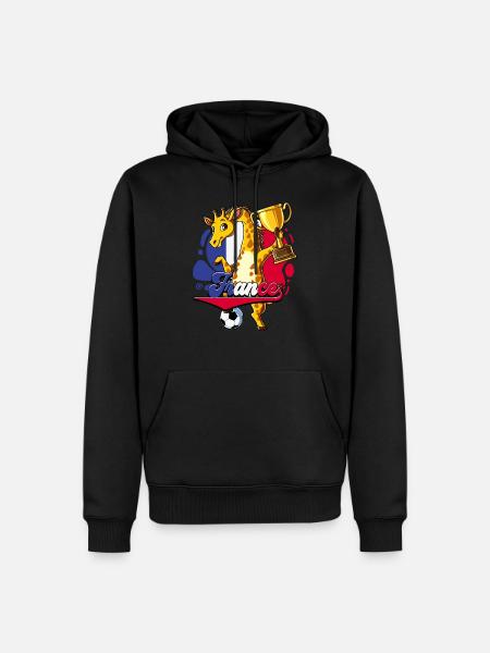 Frankreich Fußball - Männer Premium Bio Hoodie - Schwarz