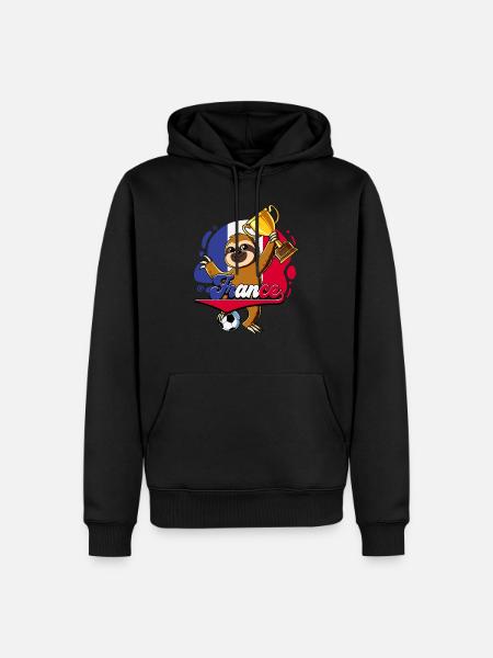Frankreich Fußball - Männer Premium Bio Hoodie - Schwarz