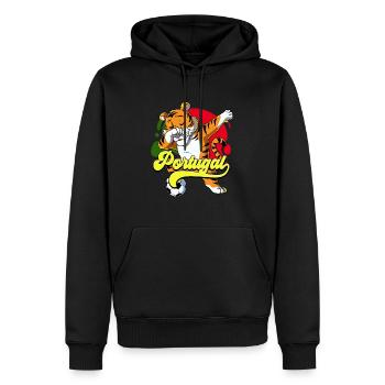 Portugal Football - Sweat à capuche Premium bio Homme - noir - Devant - Nico (187cm)