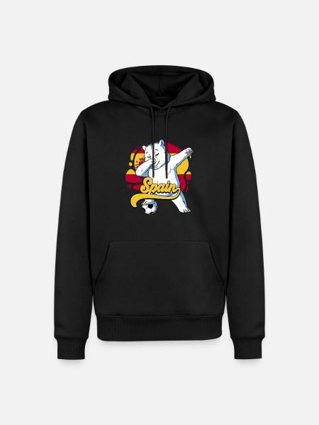 Spanien Fußball - Männer Premium Bio Hoodie - Schwarz
