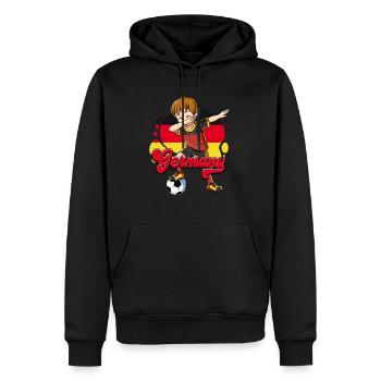 Allemagne Football - Sweat à capuche Premium bio Homme - noir - Devant - Nico (187cm)