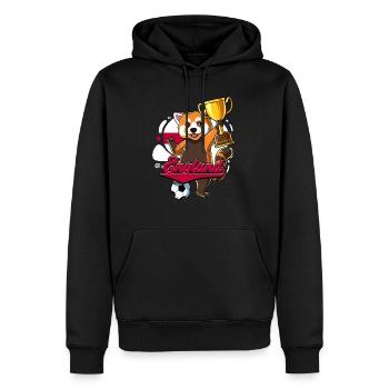 England Fußball - Männer Premium Bio Hoodie - Schwarz - Vorne - Nico (187cm)