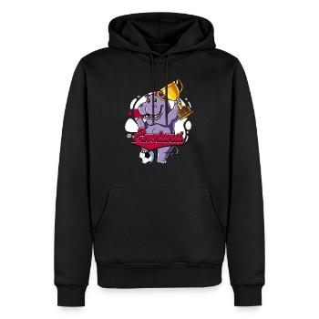 England Fußball - Männer Premium Bio Hoodie - Schwarz - Vorne - Nico (187cm)