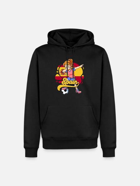 Spanien Fußball - Männer Premium Bio Hoodie - Schwarz