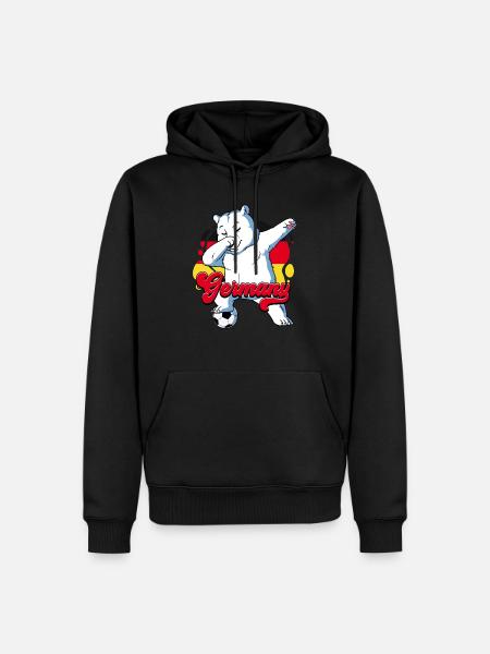 Deutschland Fußball - Männer Premium Bio Hoodie - Schwarz