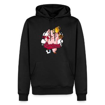 England Fußball - Männer Premium Bio Hoodie - Schwarz - Vorne - Nico (187cm)