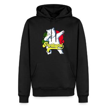 Portugal Football - Sweat à capuche Premium bio Homme - noir - Devant - Nico (187cm)
