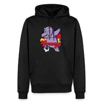 Deutschland Fußball - Männer Premium Bio Hoodie - Schwarz - Vorne - Nico (187cm)