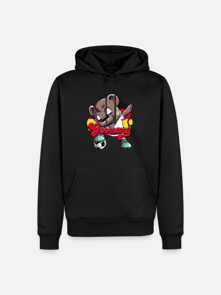 Deutschland Fußball - Männer Premium Bio Hoodie - Schwarz