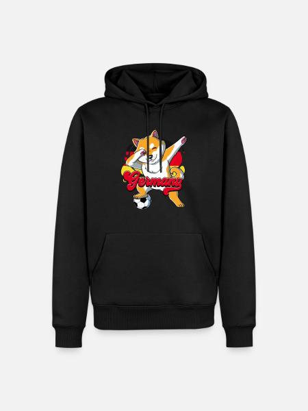 Deutschland Fußball - Männer Premium Bio Hoodie - Schwarz