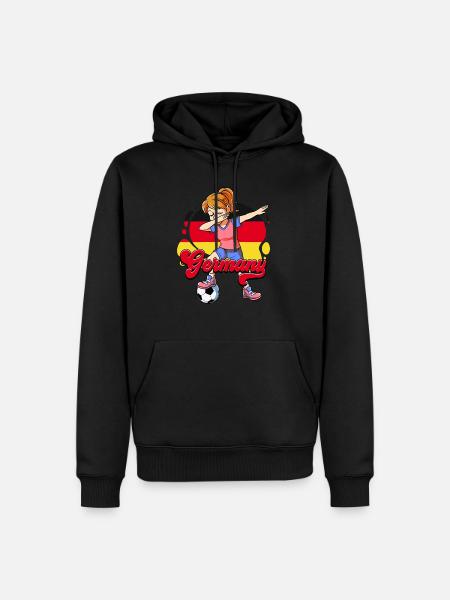 Deutschland Fußball - Männer Premium Bio Hoodie - Schwarz