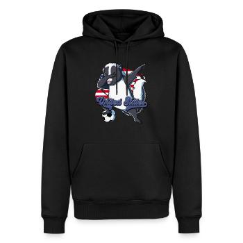 Usa Fußball - Männer Premium Bio Hoodie - Schwarz - Vorne - Nico (187cm)