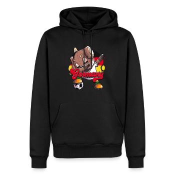 Allemagne Football - Sweat à capuche Premium bio Homme - noir - Devant - Nico (187cm)