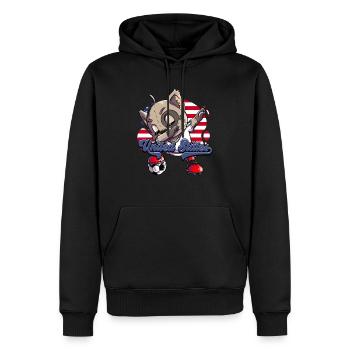 Usa Fußball - Männer Premium Bio Hoodie - Schwarz - Vorne - Nico (187cm)