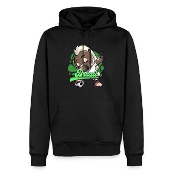 Brésil Football - Sweat à capuche Premium bio Homme - noir - Devant - Nico (187cm)