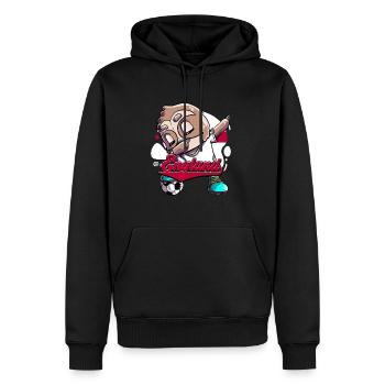 England Fußball - Männer Premium Bio Hoodie - Schwarz - Vorne - Nico (187cm)