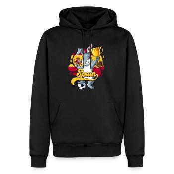Spanien Fußball - Männer Premium Bio Hoodie - Schwarz - Vorne - Nico (187cm)