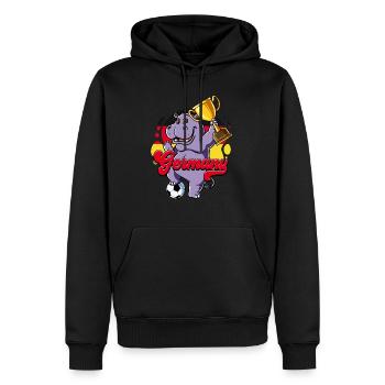 Deutschland Fußball - Männer Premium Bio Hoodie - Schwarz - Vorne - Nico (187cm)