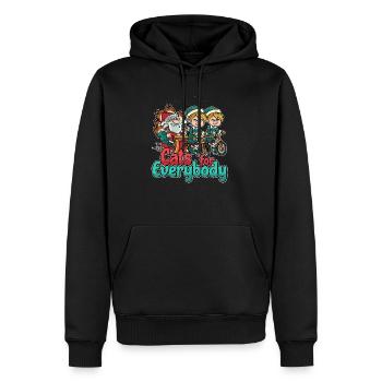 Christmas Design for a Xmas Cat Lover - Männer Premium Bio Hoodie - Schwarz - Vorne - Nico (187cm)