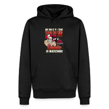 Conception de Noël de Noël pour un chauffeur de camion - Sweat à capuche Premium bio Homme - noir - Devant - Nico (187cm)