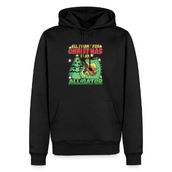 Christmas Design for a Xmas Alligator Lover - Männer Premium Bio Hoodie - Schwarz - Vorne - Nico (187cm)