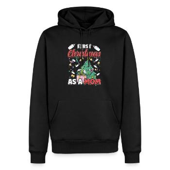 Pregnancy Mom To Be Christmas Design for a Xmas - Männer Premium Bio Hoodie - Schwarz - Vorne - Nico (187cm)