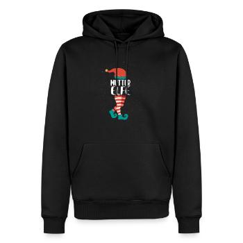 Weihnachts Elf Partnerlook Design Xmas Elfen - Männer Premium Bio Hoodie - Schwarz - Vorne - Nico (187cm)
