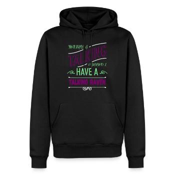 citation drôle citation amant drôle dictons heureux - Sweat à capuche Premium bio Homme - noir - Devant - Nico (187cm)