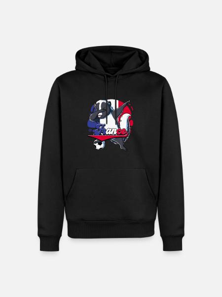 Frankreich Fußball - Männer Premium Bio Hoodie - Schwarz
