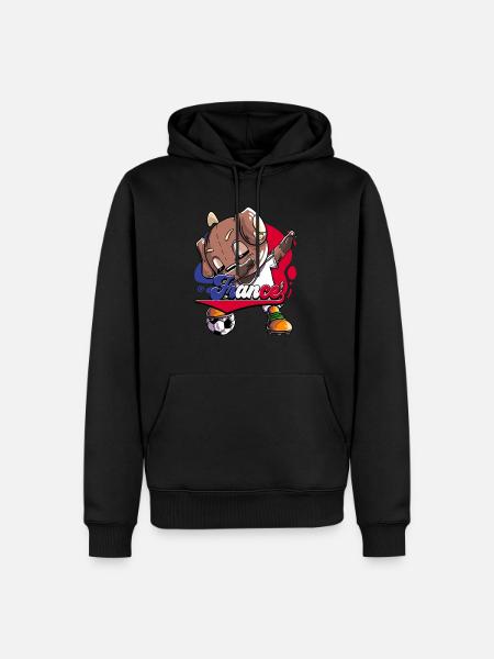 Frankreich Fußball - Männer Premium Bio Hoodie - Schwarz