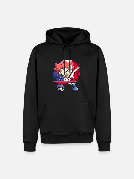 Frankreich Fußball - Männer Premium Bio Hoodie - Schwarz