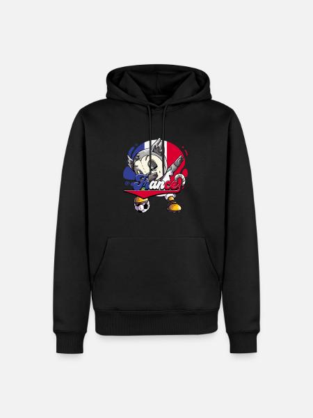 Frankreich Fußball - Männer Premium Bio Hoodie - Schwarz