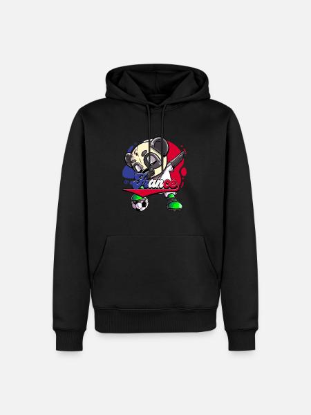 Frankreich Fußball - Männer Premium Bio Hoodie - Schwarz