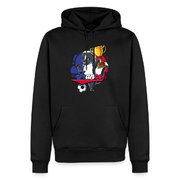 Frankreich Fußball - Männer Premium Bio Hoodie - Schwarz - Vorne - Nico (187cm)
