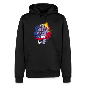 Frankreich Fußball - Männer Premium Bio Hoodie - Schwarz - Vorne - Nico (187cm)