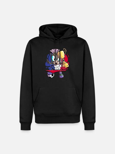 Frankreich Fußball - Männer Premium Bio Hoodie - Schwarz