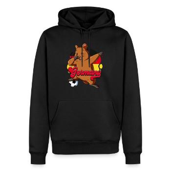 Deutschland Fußball - Männer Premium Bio Hoodie - Schwarz - Vorne - Nico (187cm)