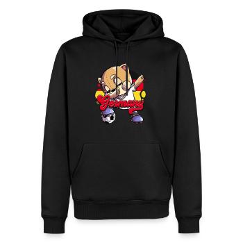 Deutschland Fußball - Männer Premium Bio Hoodie - Schwarz - Vorne - Nico (187cm)