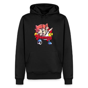 Allemagne Football - Sweat à capuche Premium bio Homme - noir - Devant - Nico (187cm)