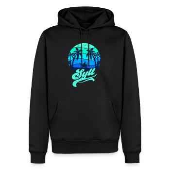 Sylt - Männer Premium Bio Hoodie - Schwarz - Vorne - Nico (187cm)