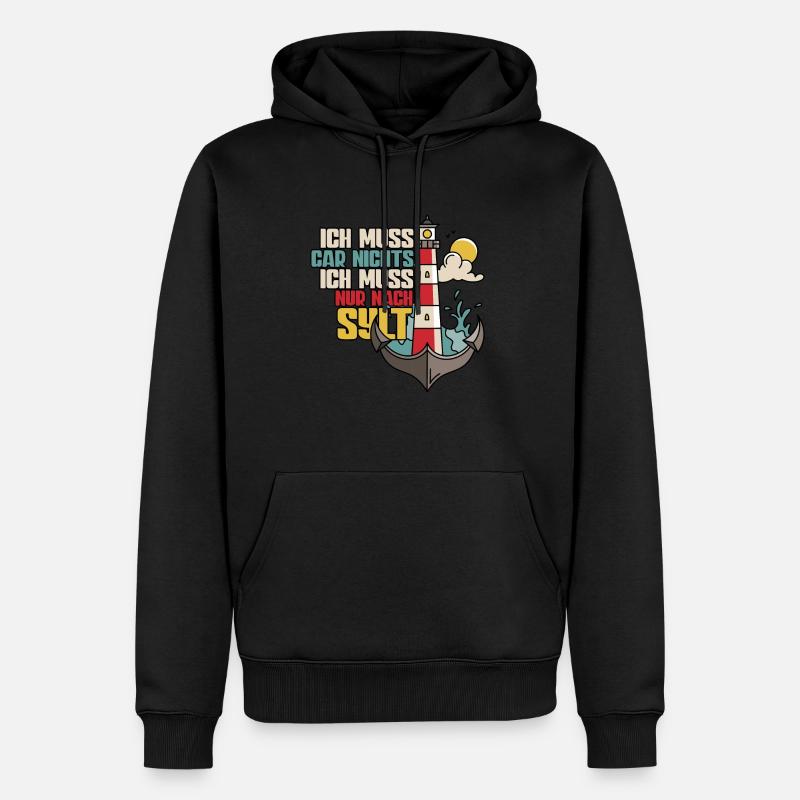 Sylt - Männer Premium Bio Hoodie - Schwarz