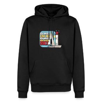 Sylt - Männer Premium Bio Hoodie - Schwarz - Vorne - Nico (187cm)