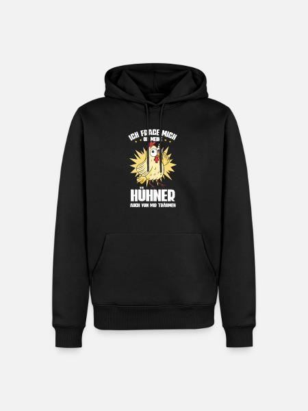 Huhn Hühner - Männer Premium Bio Hoodie - Schwarz