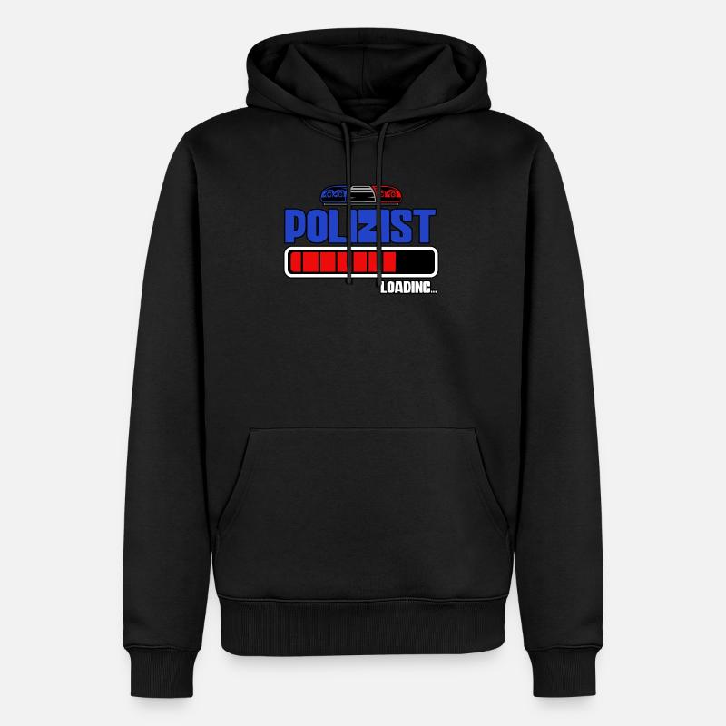 Polizist Loading Polizei - Männer Premium Bio Hoodie - Schwarz